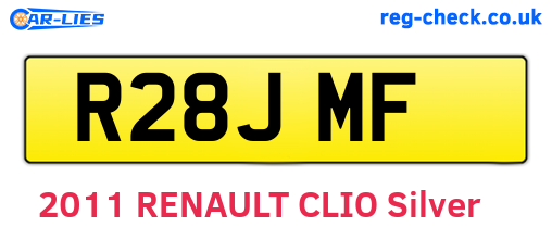 R28JMF are the vehicle registration plates.
