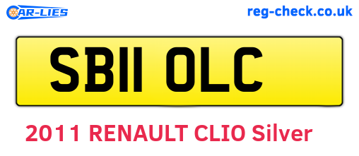 SB11OLC are the vehicle registration plates.