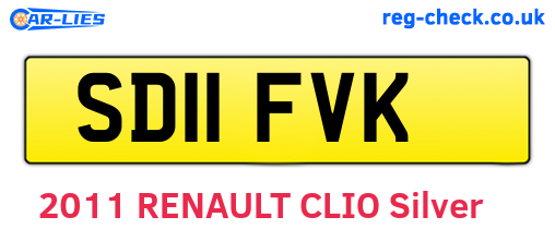 SD11FVK are the vehicle registration plates.