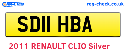 SD11HBA are the vehicle registration plates.