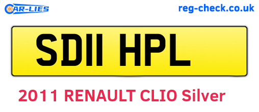 SD11HPL are the vehicle registration plates.
