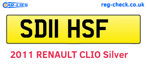 SD11HSF are the vehicle registration plates.