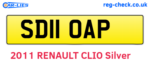 SD11OAP are the vehicle registration plates.