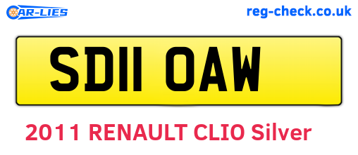 SD11OAW are the vehicle registration plates.
