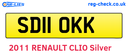 SD11OKK are the vehicle registration plates.