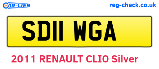 SD11WGA are the vehicle registration plates.
