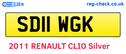 SD11WGK are the vehicle registration plates.