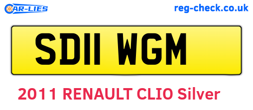 SD11WGM are the vehicle registration plates.