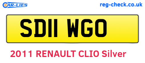 SD11WGO are the vehicle registration plates.