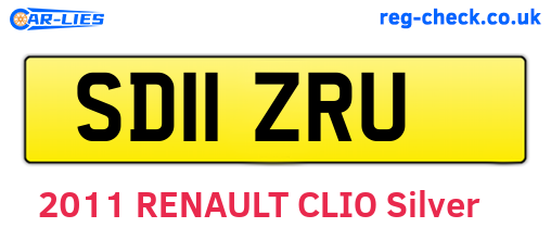 SD11ZRU are the vehicle registration plates.