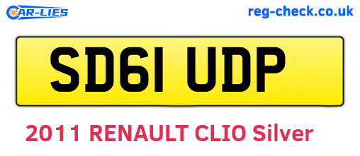 SD61UDP are the vehicle registration plates.