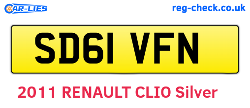 SD61VFN are the vehicle registration plates.