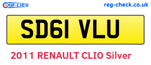 SD61VLU are the vehicle registration plates.