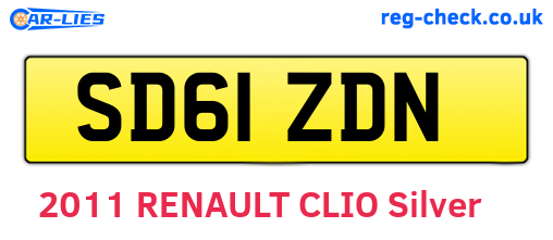 SD61ZDN are the vehicle registration plates.