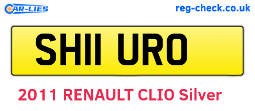 SH11URO are the vehicle registration plates.