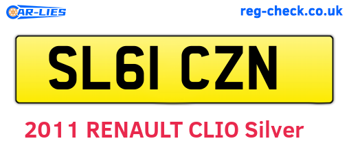 SL61CZN are the vehicle registration plates.