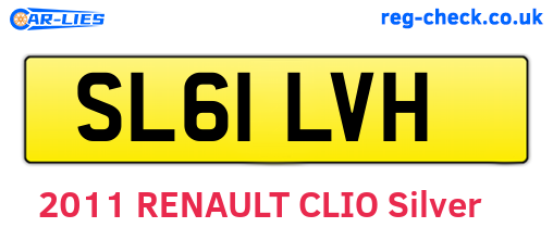 SL61LVH are the vehicle registration plates.