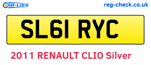 SL61RYC are the vehicle registration plates.