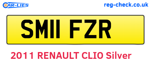 SM11FZR are the vehicle registration plates.