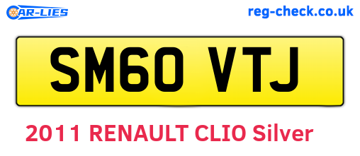 SM60VTJ are the vehicle registration plates.