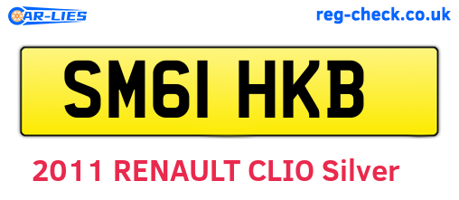 SM61HKB are the vehicle registration plates.