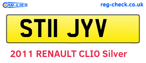 ST11JYV are the vehicle registration plates.