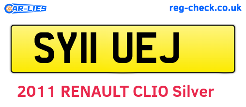 SY11UEJ are the vehicle registration plates.