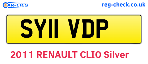 SY11VDP are the vehicle registration plates.