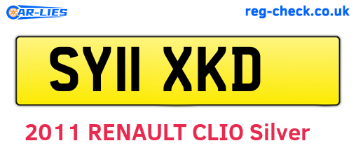 SY11XKD are the vehicle registration plates.