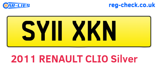 SY11XKN are the vehicle registration plates.