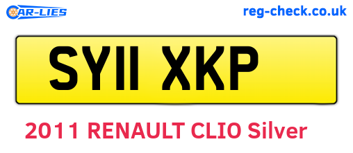 SY11XKP are the vehicle registration plates.