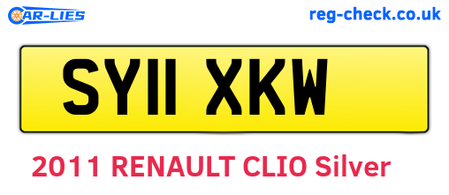 SY11XKW are the vehicle registration plates.