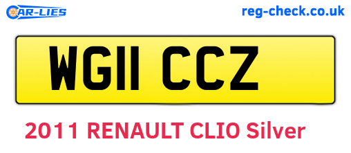 WG11CCZ are the vehicle registration plates.