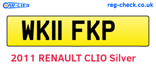 WK11FKP are the vehicle registration plates.