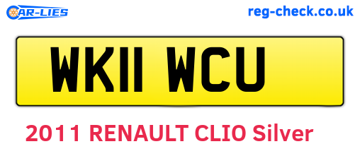 WK11WCU are the vehicle registration plates.