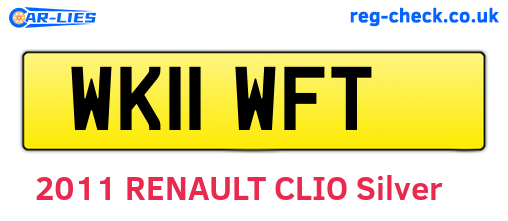 WK11WFT are the vehicle registration plates.