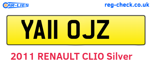 YA11OJZ are the vehicle registration plates.