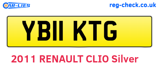 YB11KTG are the vehicle registration plates.