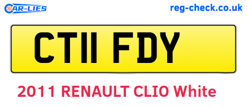CT11FDY are the vehicle registration plates.