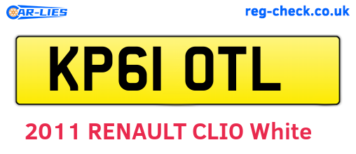 KP61OTL are the vehicle registration plates.