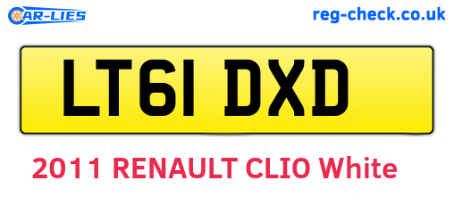 LT61DXD are the vehicle registration plates.
