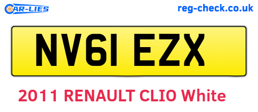 NV61EZX are the vehicle registration plates.