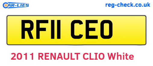 RF11CEO are the vehicle registration plates.