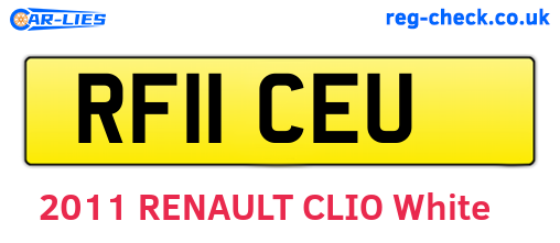 RF11CEU are the vehicle registration plates.