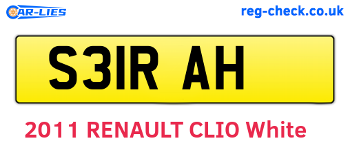 S31RAH are the vehicle registration plates.