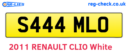 S444MLO are the vehicle registration plates.