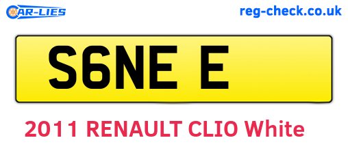 S6NEE are the vehicle registration plates.