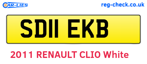 SD11EKB are the vehicle registration plates.