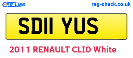SD11YUS are the vehicle registration plates.