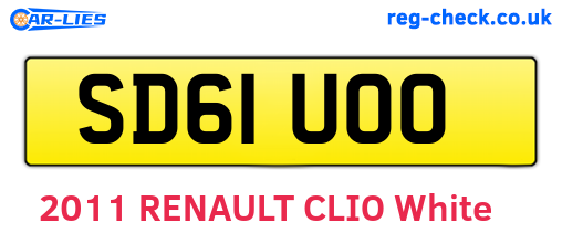 SD61UOO are the vehicle registration plates.